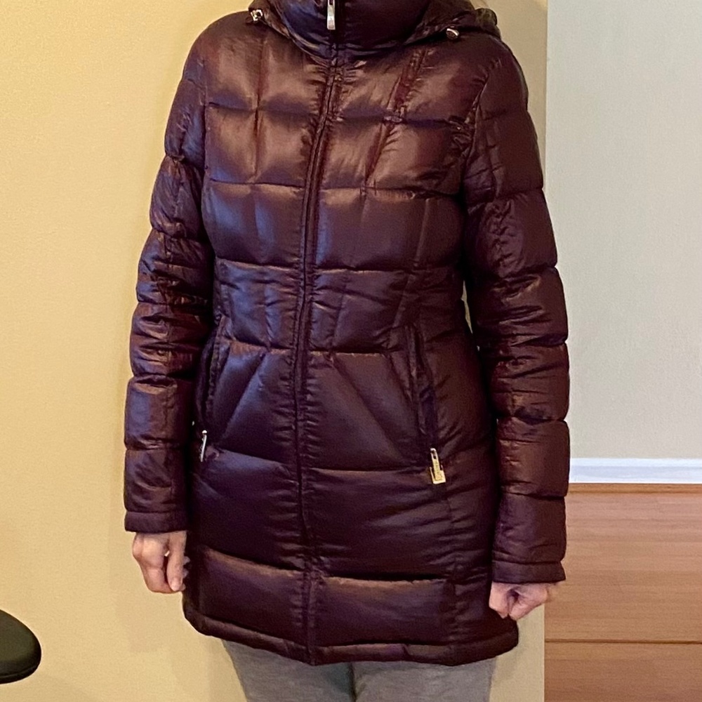 Calvin Klein burgundy premium down jacket